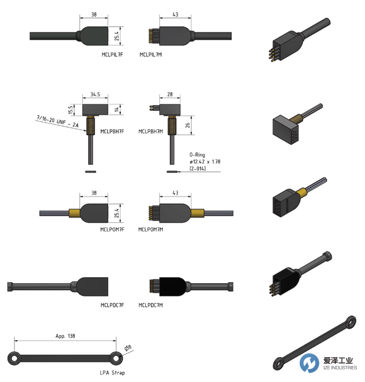 SubConn Micro Low Profile 系列7芯及9芯 愛澤工業(yè) izeindustries.png