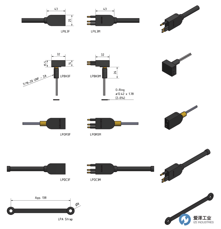 SubConn Low Profile系列3芯及4芯 愛澤工業(yè) izeindustries.png