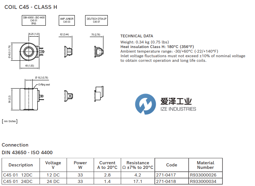 REXROTH電磁線圈C45 01 12DC R933000026 愛(ài)澤工業(yè) izeindustries.png