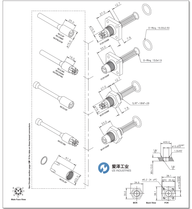 SUBCONN水密連接器FCR1508M 愛澤工業(yè) izeindustries（1）.png