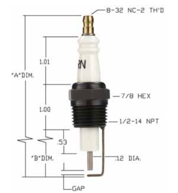 AUBURN點(diǎn)火電極I-64-3 愛澤工業(yè) izeindustries（1）.png